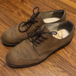 Sam Edelman brown suede oxfords size 10